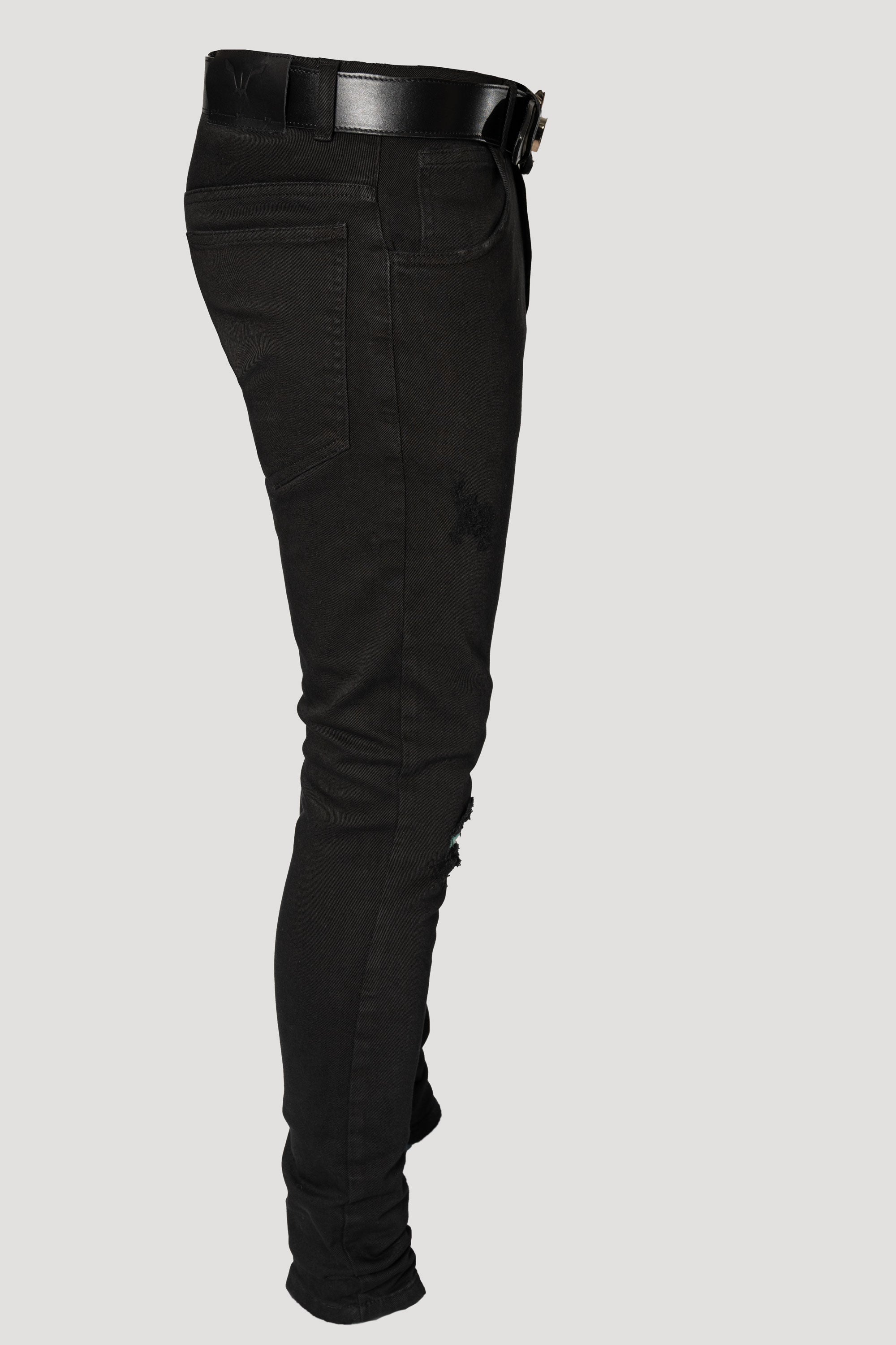 Blue Patch Skinny Jeans